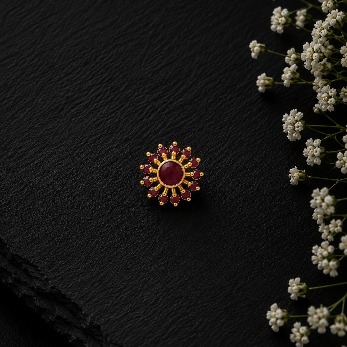 PINK ROUND HALF FLOWER SCREW