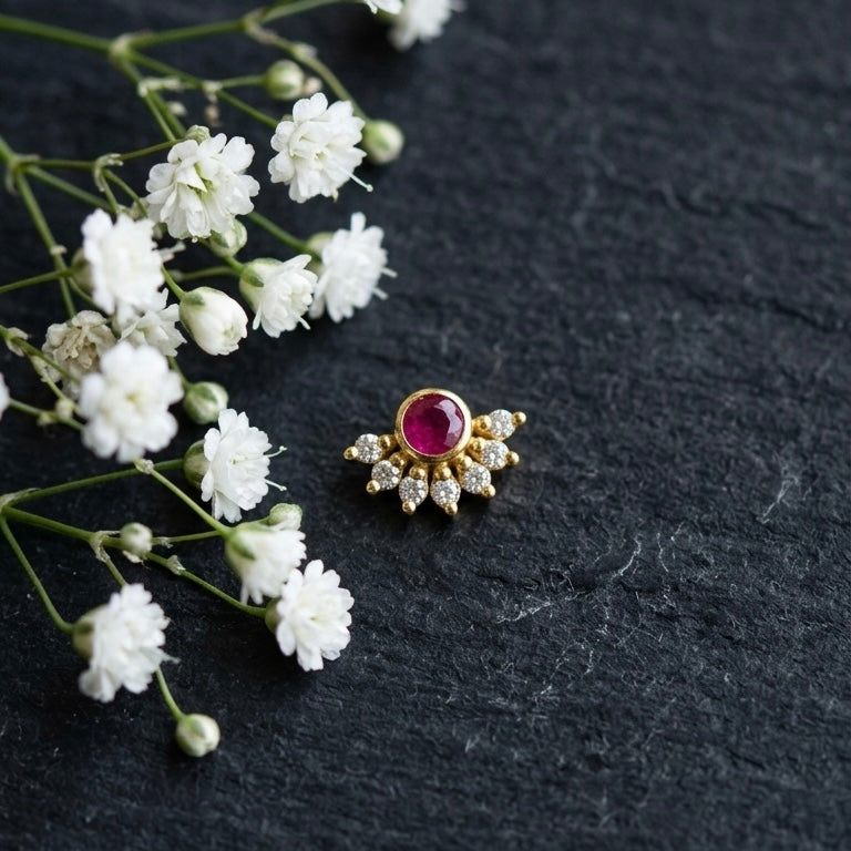 PINK HALF FLOWER - SCREW