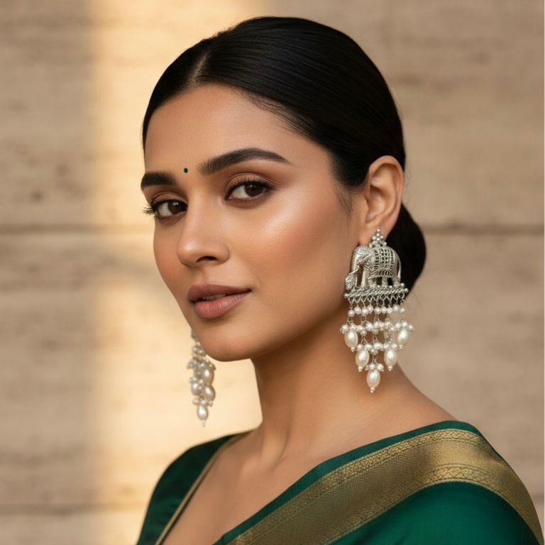 ELEPHANT DROP IMITATION EARRINGS
