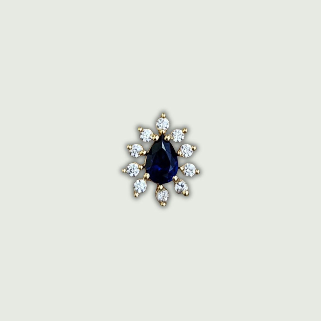 BLUE OVAL NOSEPIN