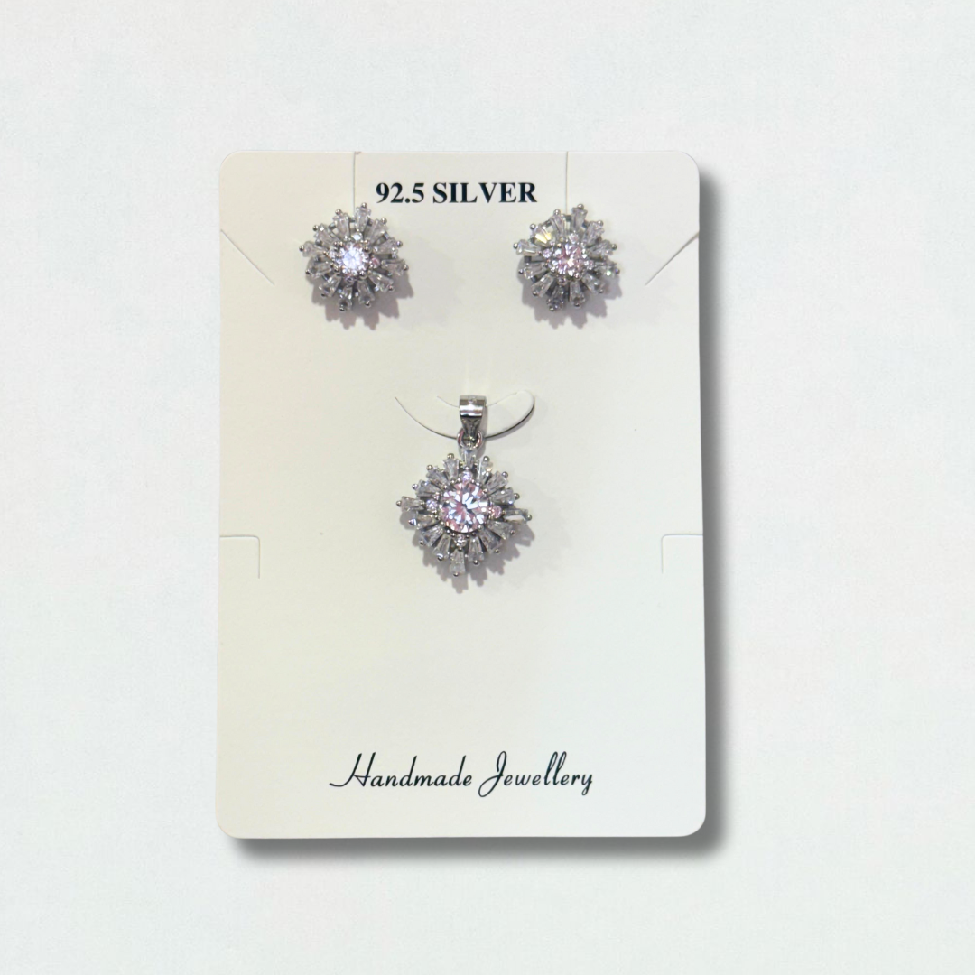 SILVER PENDANT SET - 5