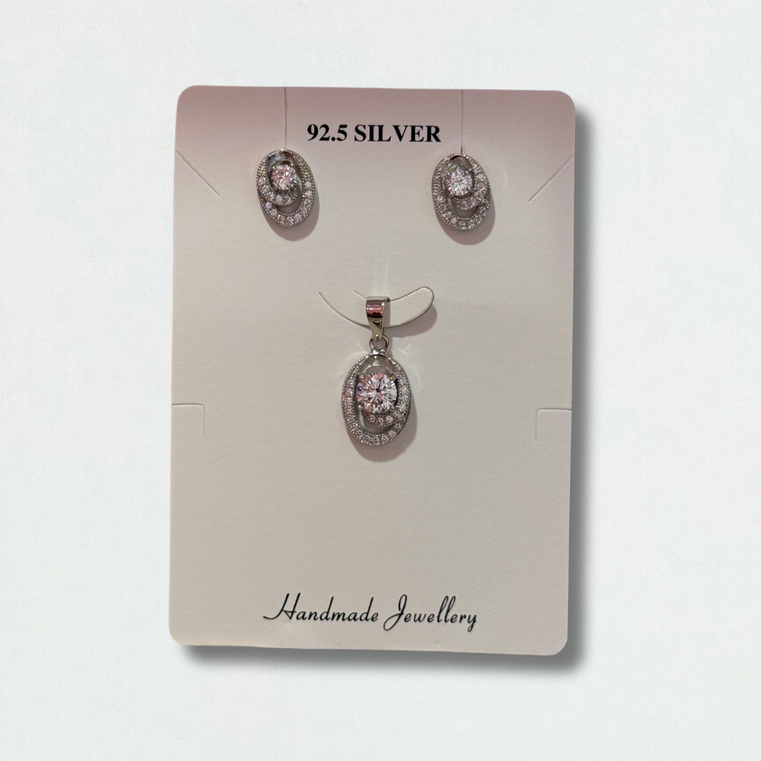 SILVER PENDANT SET - 8