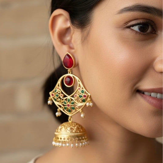FLOWER DROP IMITATION EARRINGS