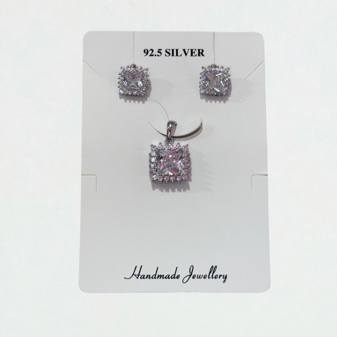 SILVER PENDANT SET - 10