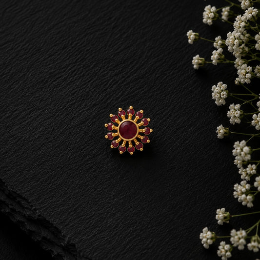 PINK ROUND HALF FLOWER SCREW