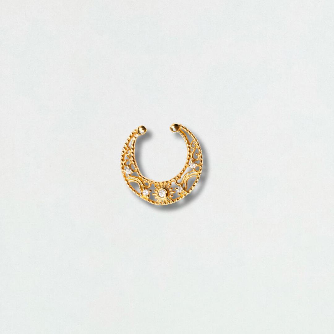 SEPTUM FLORAL SILVER NOSEPIN