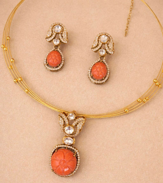 ORANGE PENDANT SET