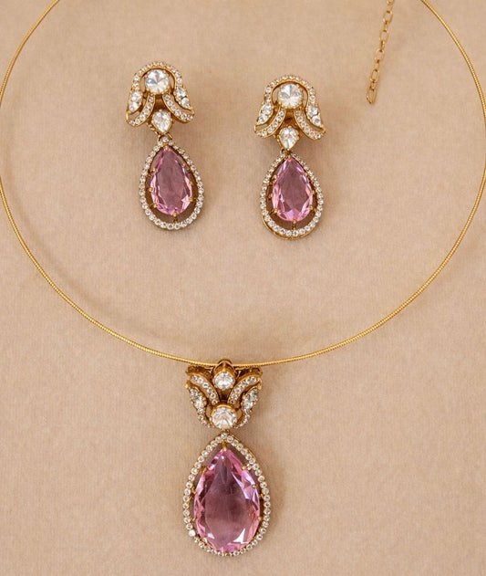 PINK DROP PENDANT SET