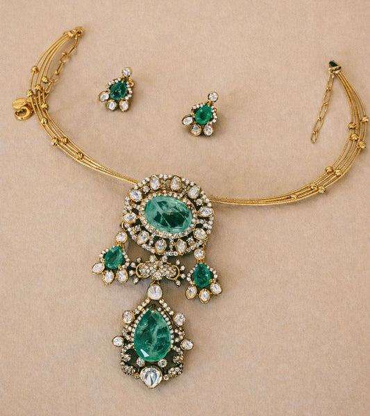 GREEN PENDANT SET
