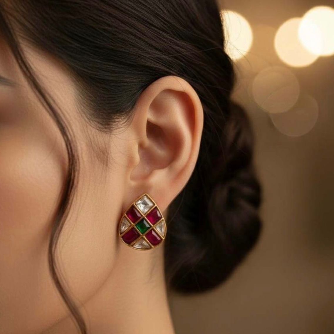 MULTICOLOR SILVER EARRINGS
