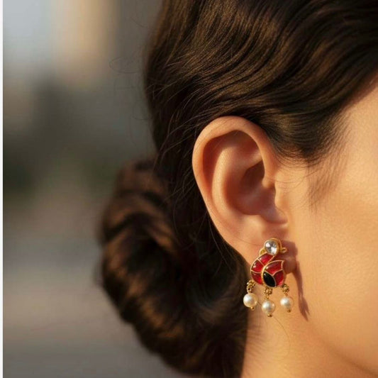 PEARL DROP SILVER EARRINGS