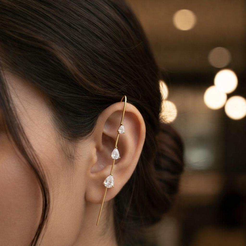 RAIN DROP STICK EARRINGS