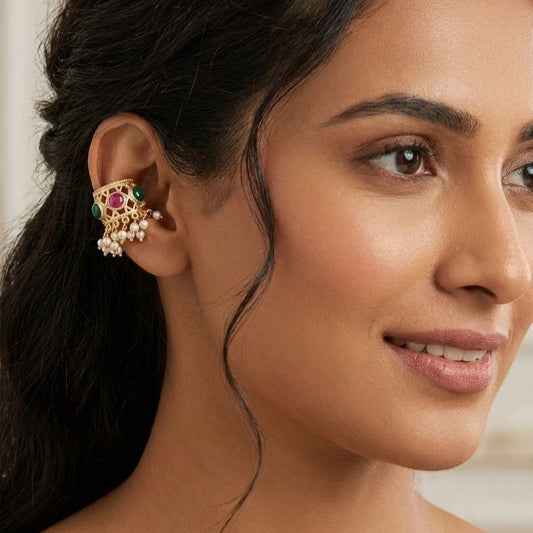 IMITATION PEARL EARCUFFS