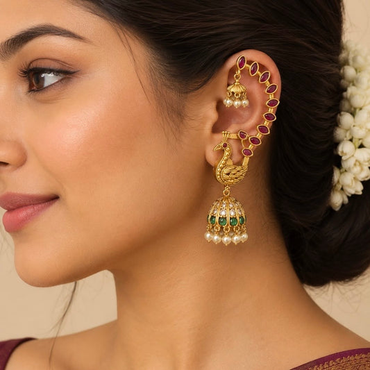 PEACOCK GREEN EARRINGS