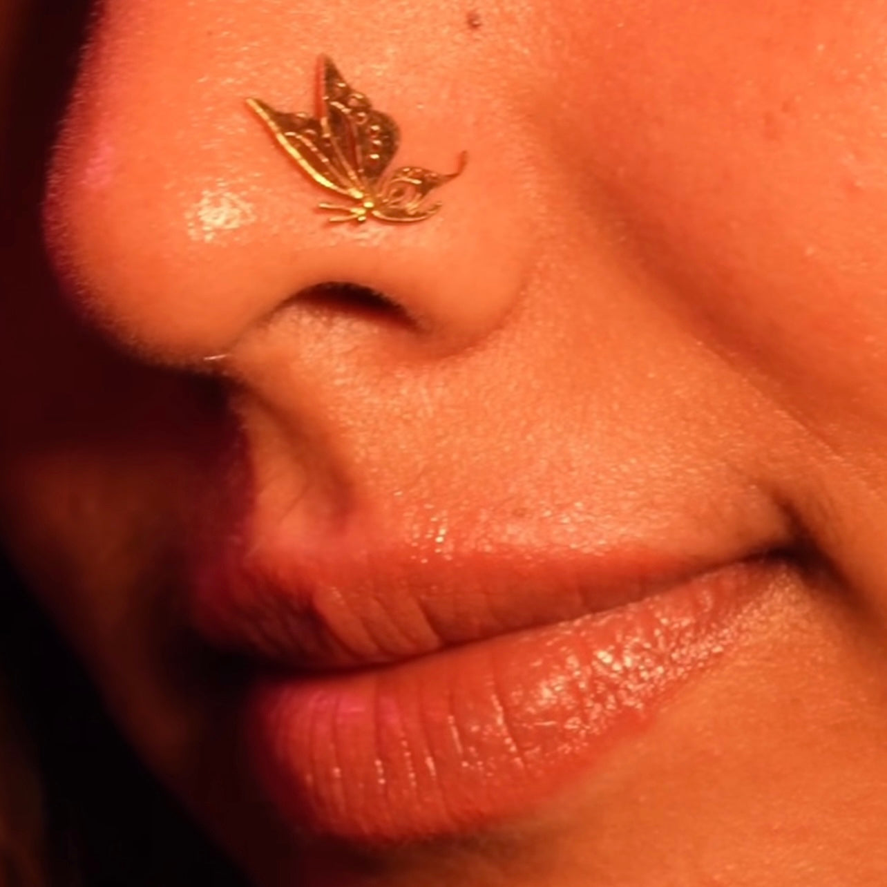 Gold butterfly clearance nose ring